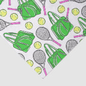 Preppy Tennis Pattern / Pink Racquets & Green Bags 薄葉紙 (詳細)