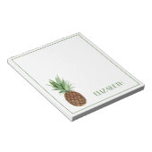 Preppy Tropical Pineapple Personalized ノートパッド (アングル)
