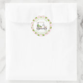 Preppy Turtles Golf Cart ラウンドシール (バッグ)