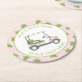 Preppy Turtles Golf Cart ラウンドペーパーコースター (アングル)