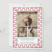 Preppy Vintage Family Photo Christmas Card 招待状 (裏面)
