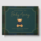 Preppy Vintage Teddy Bear Baby Shower ゲストブック (正面)