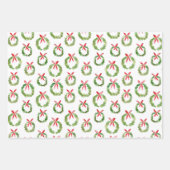 Preppy Watercolor Christmas ラッピングペーパーシート (正面)