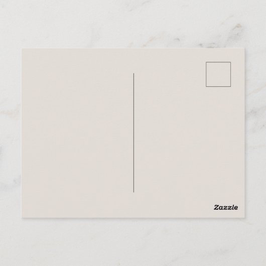 Preppy White Pineapple on Beige ポストカード (裏面)