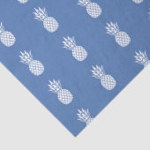 Preppy White Pineapples on Blue 薄葉紙 (詳細)