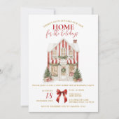 Preppy Winter Housewarming Party New Home 招待状 (正面)