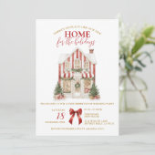 Preppy Winter Housewarming Party New Home 招待状 (スタンド正面)