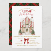 Preppy Winter Housewarming Party New Home 招待状 (正面/裏面)