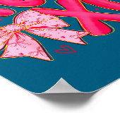 Preppy Xoxo Coquette Bow Hearts Valentine's Day Wo ポスター (角)
