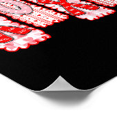 Preppy Xoxo Coquette Bow Hearts Valentine's Day Wo ポスター (角)