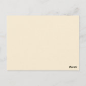 Preppy Yellow Stripe Baby Shower Pocket Invitation ポストカード (裏面)