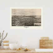 Preque Isle, MEパノラママップ – 1894 ポスター (キッチン)