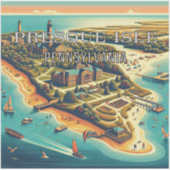 Preque Isle Pennsylvania 3インチビニルステッカー シール (正面)