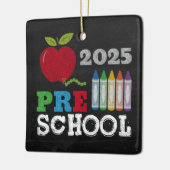 Preschool 2025 Chalkboard Ornament セラミックオーナメント (左)