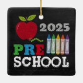 Preschool 2025 Chalkboard Ornament セラミックオーナメント (裏面)