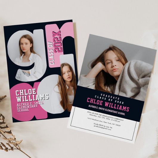 Preschool Graduation Ceremony Invitation 招待状