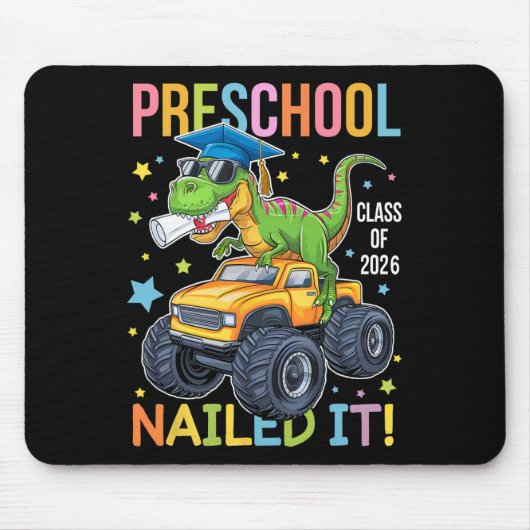 Preschool Graduation Cl Of 2025 Graduate Dinosaur  マウスパッド (正面)