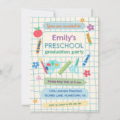 Preschool Graduation Party Photo 招待状 (正面)