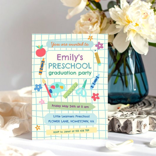 Preschool Graduation Party Photo 招待状