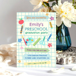 Preschool Graduation Party Photo 招待状