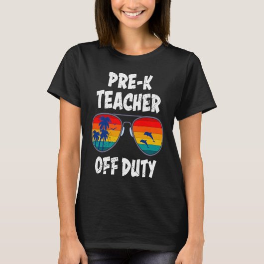 Preschool kindergarten educator off duty teacher tシャツ (正面)