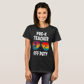 Preschool kindergarten educator off duty teacher tシャツ (正面フル)