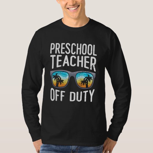 Preschool kindergarten educator off duty teacher   tシャツ (正面)