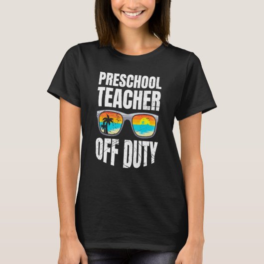 Preschool kindergarten educator off duty teacher   tシャツ (正面)