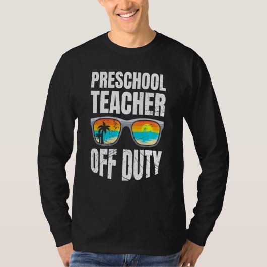 Preschool kindergarten educator off duty teacher   tシャツ (正面)