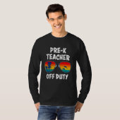 Preschool kindergarten educator off duty teacher tシャツ (正面フル)
