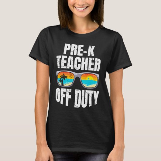 Preschool kindergarten educator off duty teacher   tシャツ (正面)