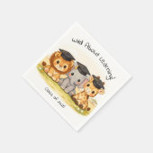 Preschool Kindergarten Lion Elephant Giraffe Party スタンダードカクテルナプキン (角)