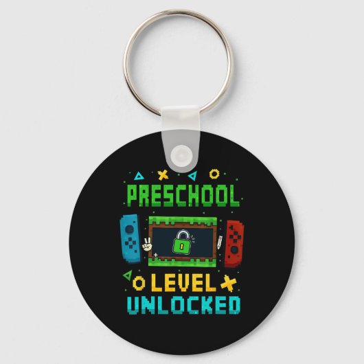 Preschool Level Unlocked Ck To School Pixel Art Ga キーホルダー (正面)