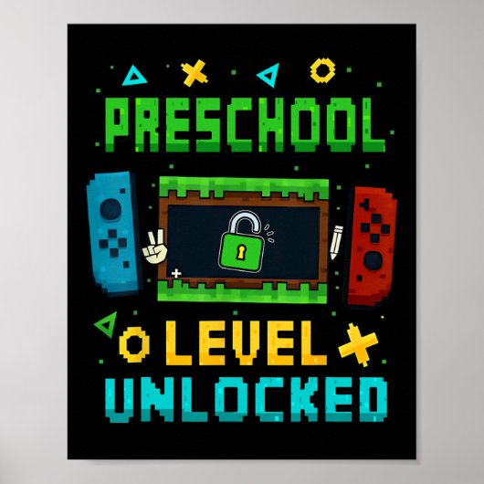 Preschool Level Unlocked Ck To School Pixel Art Ga ポスター (正面)