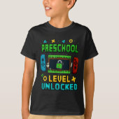 Preschool Level Unlocked Ck To School Pixel Art Ga Tシャツ (正面)