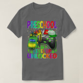 Preschool Level Up Unlocked Video Game Back To Sch Tシャツ (デザイン正面)
