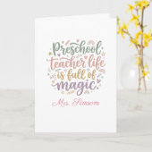 Preschool Teacher Life is Full of Magic Card カード (黄色い花)