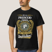 PRESCODだから分かるよね Tシャツ (正面)