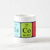 Prescottの定期的なテーブル名mag コーヒーマグカップ (中央)