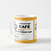 Prescripcionn de Cafe?のtaza コーヒーマグカップ (正面左)