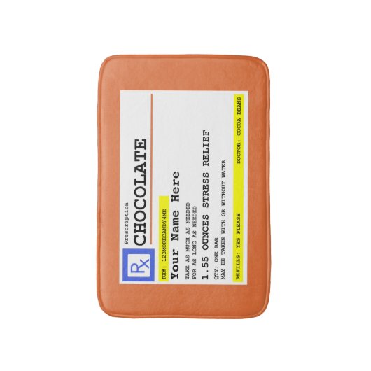 Prescription Chocolate Personalized   バスマット (正面縦)
