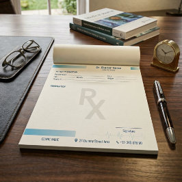 Prescription Pad Notepad – Editable Rx for Doctors ノートパッド