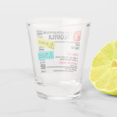 Prescription Tequila Warning Label Personalized ショットグラス (裏面)