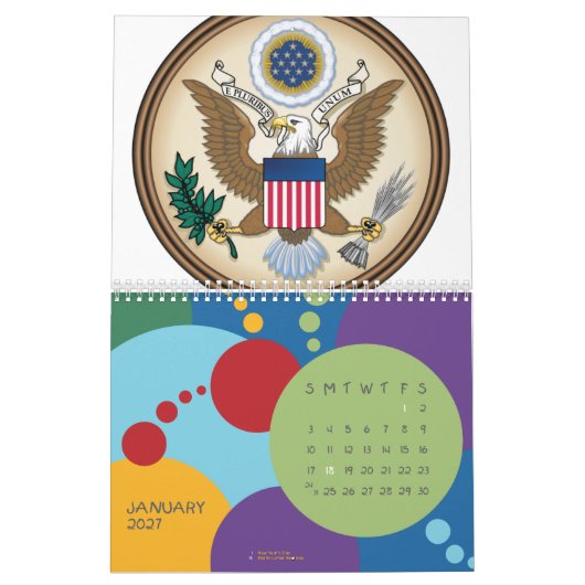 Presdientalのカレンダー カレンダー (1月 2027)
