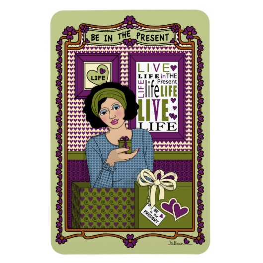 Present_A_4x6冷蔵庫磁石に入っている マグネット (縦)