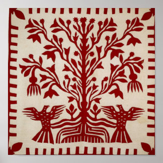 Presentation quilt from Oahu, c. 1855-1887 ポスター