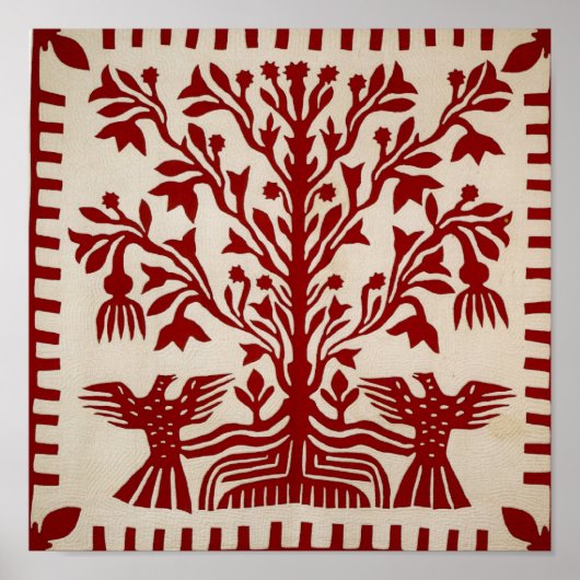 Presentation quilt from Oahu, c. 1855-1887 ポスター (正面)