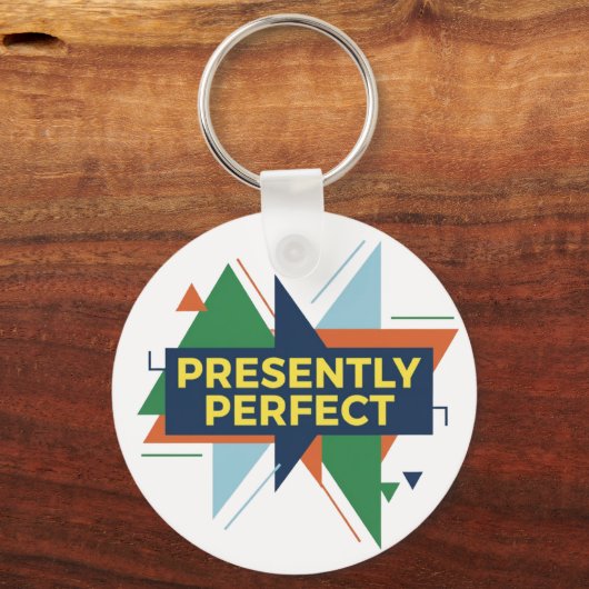 Presently Perfect Abstract Modern キーホルダー (正面)