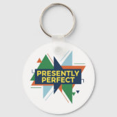 Presently Perfect Abstract Modern キーホルダー (裏面)