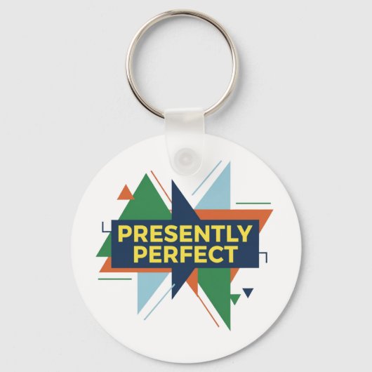 Presently Perfect Abstract Modern キーホルダー (裏面)